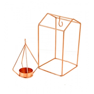 Generic Metal Tea Light Candle Holder Stand (Rose Gold)