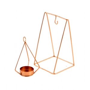 Generic Metal Tea Light Candle Holder Stand (Rose Gold)