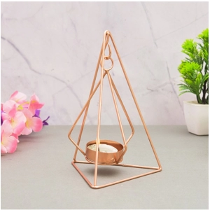 Generic Metal Tea Light Candle Holder (Rose Gold)