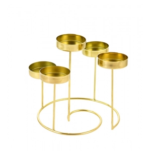 Generic Metal Tea Light Candle Holder Stand For Home Decor (Gold)