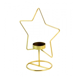 Generic Metal Tea Light Candle Holder Stand (Gold)
