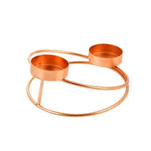Generic Metal Tea Light Candle Holder Stand For Home Decor (Rose Gold)