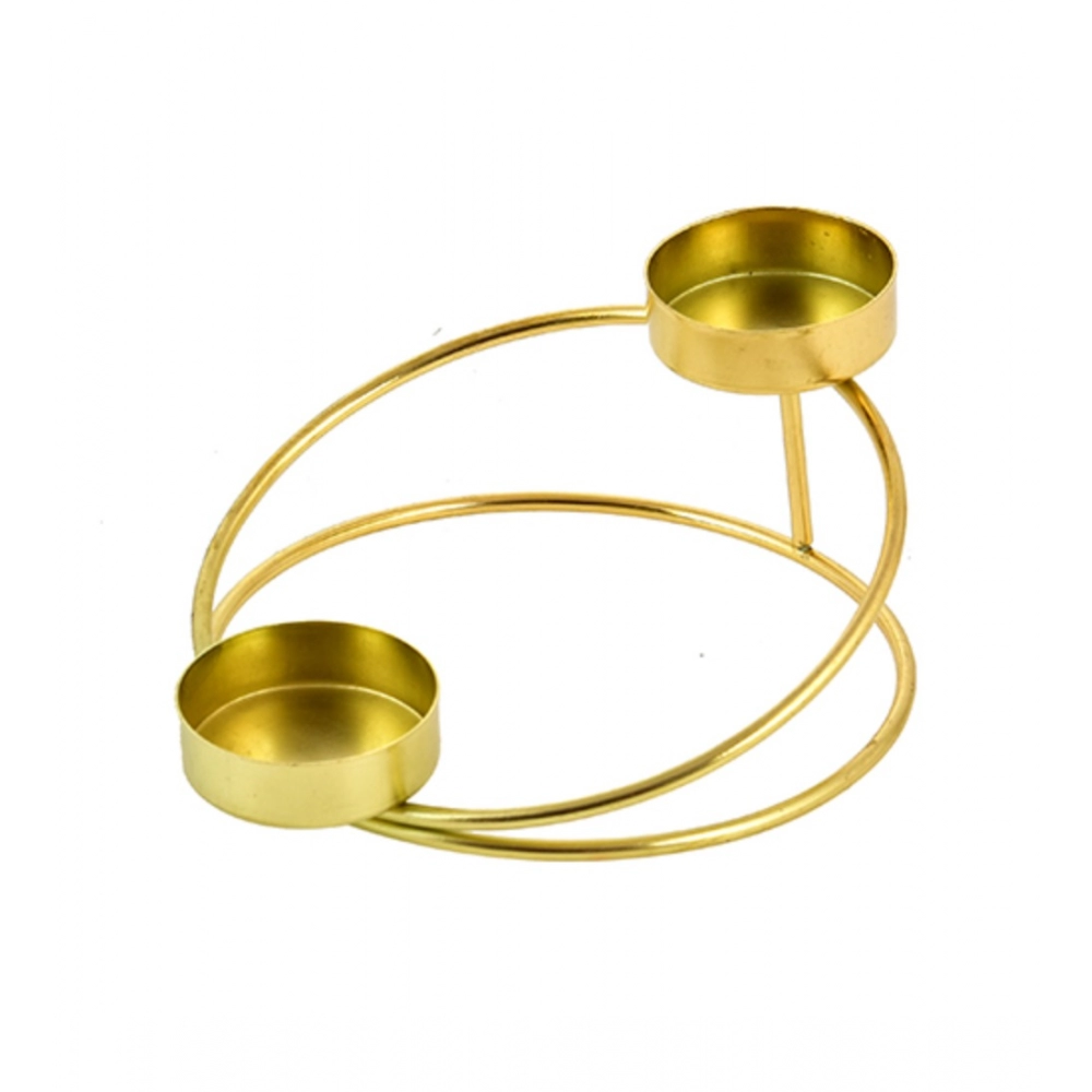 Generic Metal Tea Light Candle Holder Stand For Home Decor (Gold)
