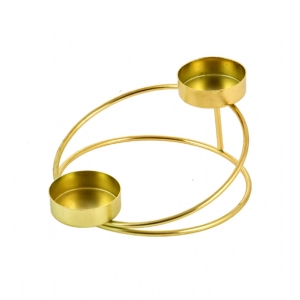 Generic Metal Tea Light Candle Holder Stand For Home Decor (Gold)