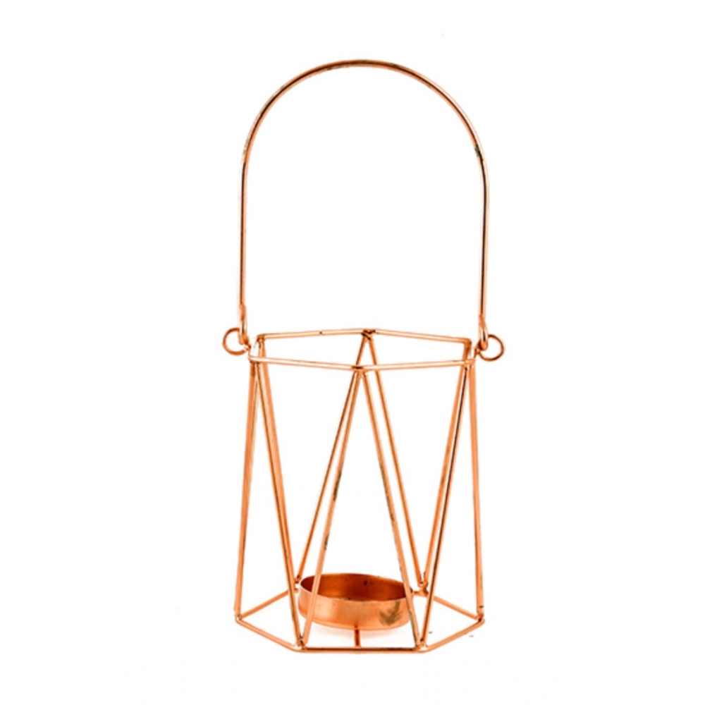 Generic Metal Tea Light Candle Holder (Rose Gold)