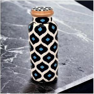 Generic Copper Printed Water Bottle 500Ml (Blue)