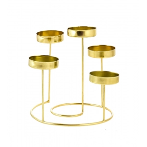 Generic Metal Tea Light Candle Holder Stand For Home Decor (Gold)