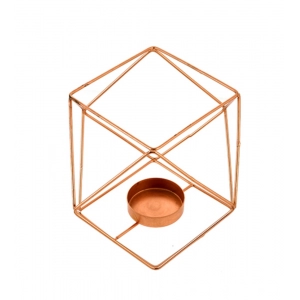 Generic Metal Tea Light Candle Holder (Rose Gold)