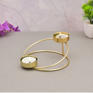 Generic Metal Tea Light Candle Holder Stand For Home Decor (Gold)