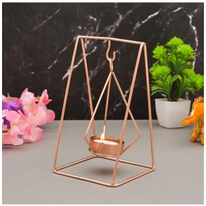 Generic Metal Tea Light Candle Holder Stand (Rose Gold)