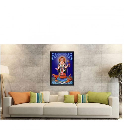 Maa Khodal Painting with Synthetic Photo Frame (Multicolor) Maa Khodal Painting with Synthetic Photo Frame (Multicolor)