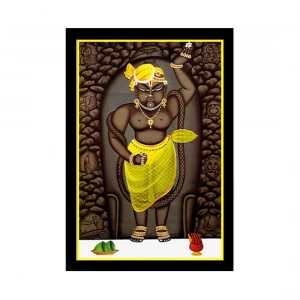 Generic Shrinathji Painting with Synthetic Photo Frame (Multicolor)