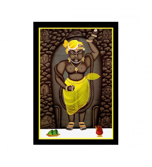 Shrinathji Painting with Synthetic Photo Frame (Multicolor)