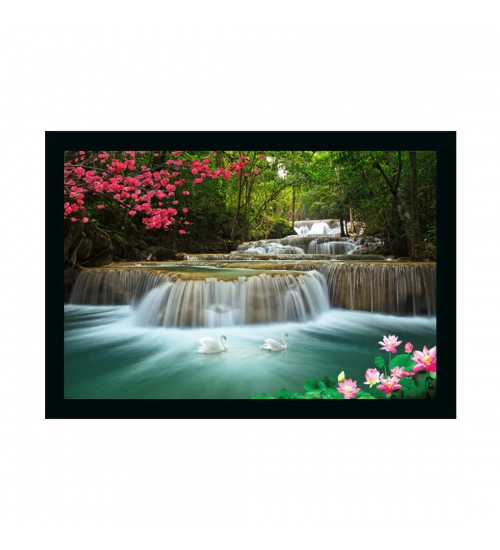 Natural photo Painting with Synthetic Photo Frame (Multicolor)