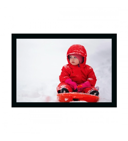 Baby Photo Painting with Synthetic Photo Frame (Multicolor)