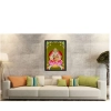 Dropship Maa Laxmi Ji Painting with Synthetic Photo Frame (Multicolor)