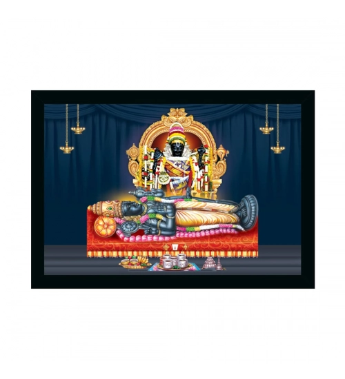 Religious Painting with Synthetic Photo Frame (Multicolor)