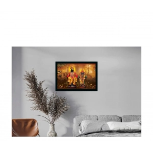 Generic Lord Vitthal Painting with Synthetic Photo Frame (Multicolor)