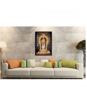 Generic Murugan Painting with Synthetic Photo Frame (Multicolor)