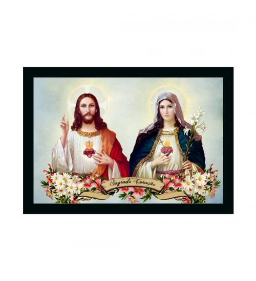 Lord Jesus Christ Painting with Synthetic Photo Frame (Multicolor)