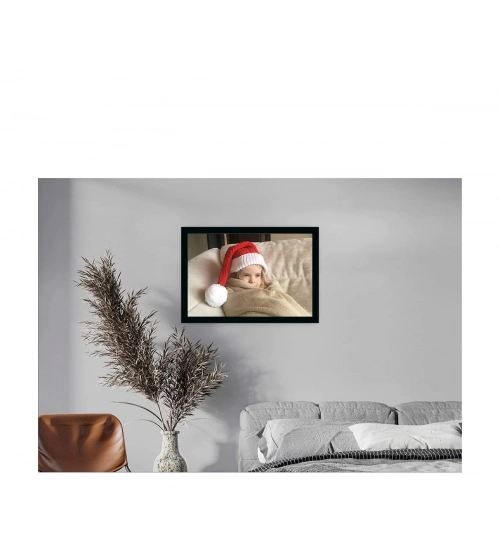 Baby Photo Painting with Synthetic Photo Frame (Multicolor)