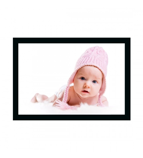Baby Photo Painting with Synthetic Photo Frame (Multicolor)