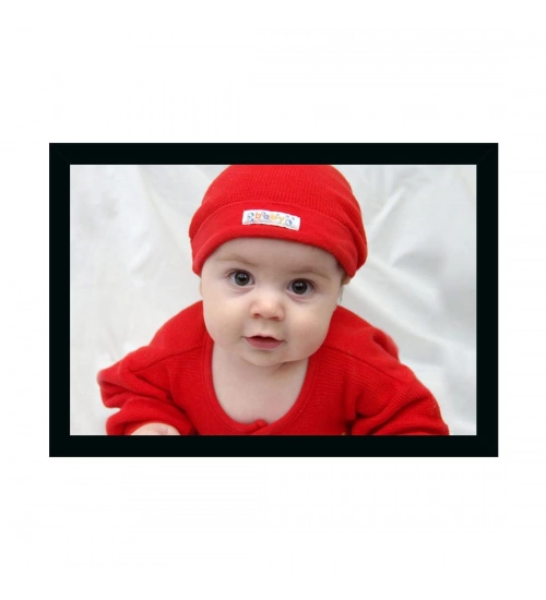 Baby Photo Painting with Synthetic Photo Frame (Multicolor)