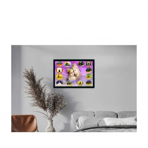 Generic Shiva Photo Painting with Synthetic Photo Frame (Multicolor)