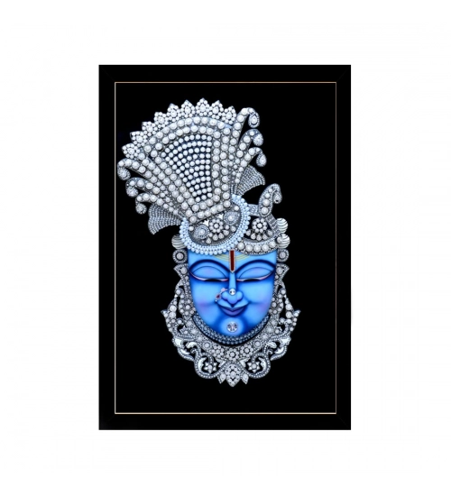 Shrinathji Painting with Synthetic Photo Frame (Multicolor)