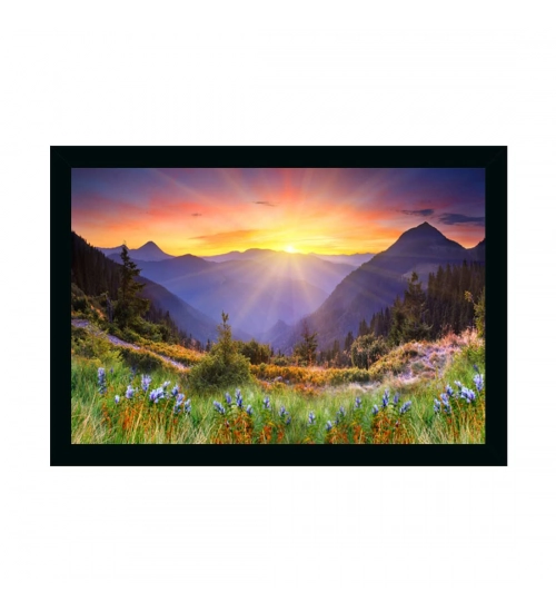 Natural Scenery Painting with Synthetic Photo Frame (Multicolor)