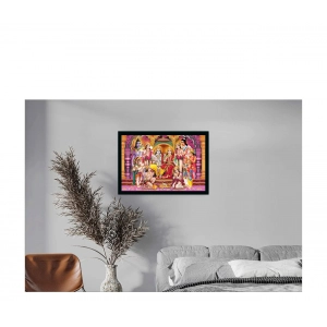 Generic Ayodhya Ram Mandir Painting with Synthetic Photo Frame (Multicolor)