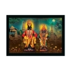 Dropship Vitthal Rukmini Painting with Synthetic Photo Frame (Multicolor)