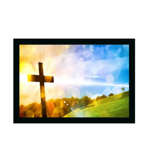 Jesus Christ Painting with Synthetic Photo Frame (Multicolor)