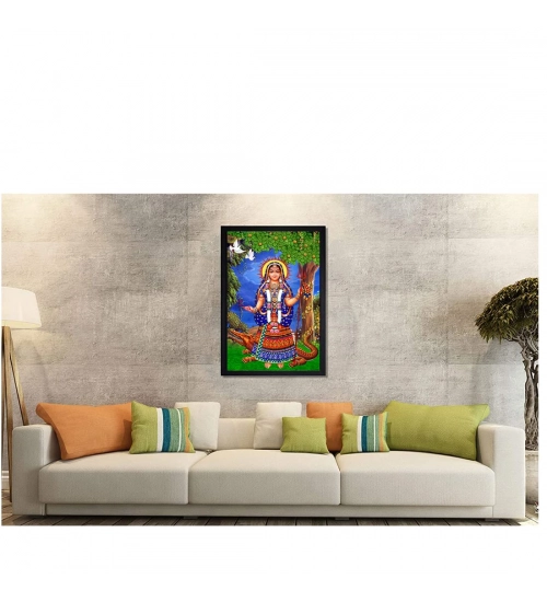 Maa Khodal Painting with Synthetic Photo Frame (Multicolor) Maa Khodal Painting with Synthetic Photo Frame (Multicolor)