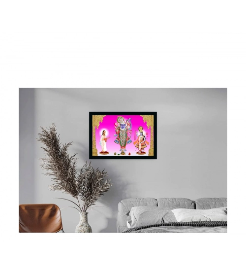 Shrinathji Painting with Synthetic Photo Frame (Multicolor)