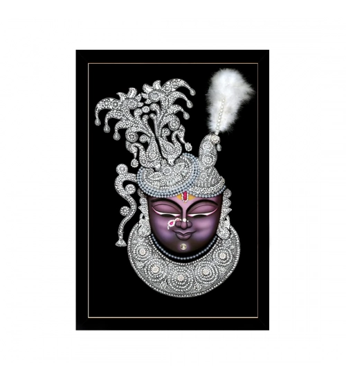 Shrinathji Painting with Synthetic Photo Frame (Multicolor)