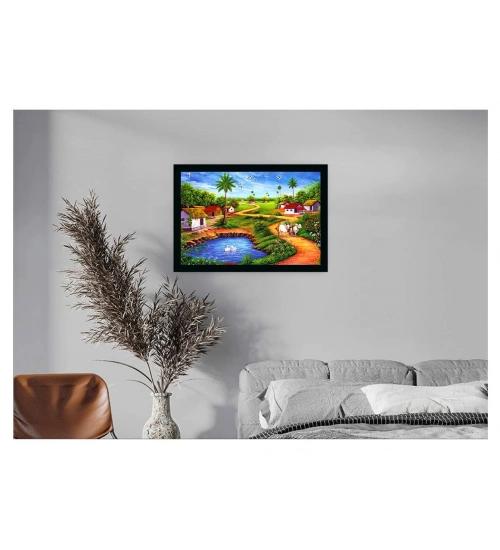 Natural photo Painting with Synthetic Photo Frame (Multicolor) Natural photo Painting with Synthetic Photo Frame (Multicolor)
