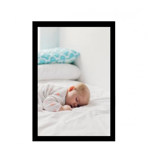 Baby Photo Painting with Synthetic Photo Frame (Multicolor)