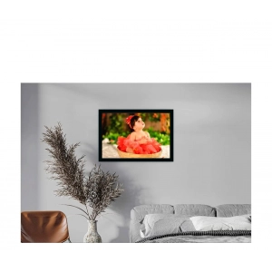Generic Baby Photo Painting with Synthetic Photo Frame (Multicolor)