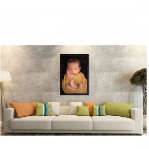 Generic Baby Photo Painting with Synthetic Photo Frame (Multicolor)