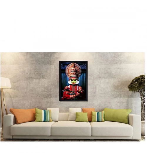 Kerala Traditional Kathakali Painting with Synthetic Photo Frame (Multicolor) Kerala Traditional Kathakali Painting with Synthetic Photo Frame (Multicolor)