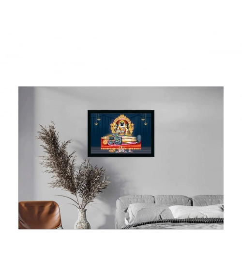 Religious Painting with Synthetic Photo Frame (Multicolor)