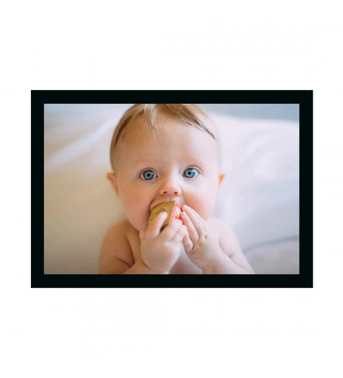 Baby Photo Painting with Synthetic Photo Frame (Multicolor)