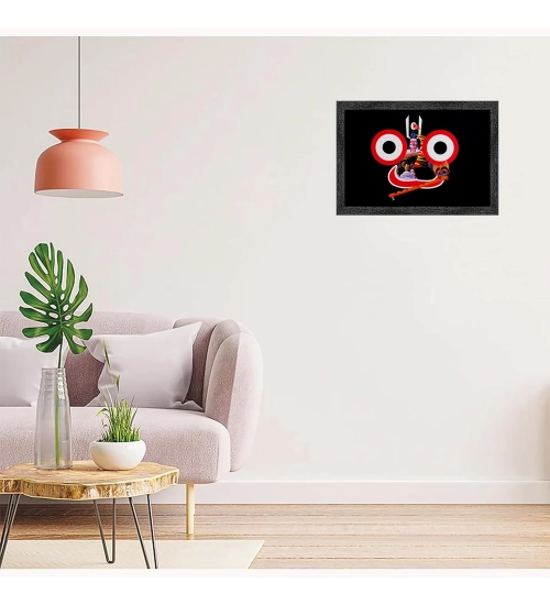 Jagannath Photo Painting with Synthetic Photo Frame (Multicolor) Jagannath Photo Painting with Synthetic Photo Frame (Multicolor)