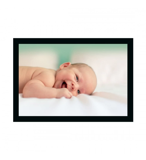 Baby Photo Painting with Synthetic Photo Frame (Multicolor)