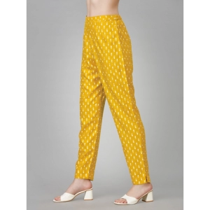 Generic Women's Casual 3-4 th Sleeve Embroidery Rayon Kurti Pant Set (Yellow)