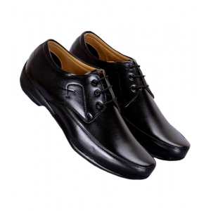 Generic Men's Solid Synthetic Leather Formal Shoes (Black)