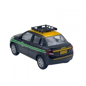 Generic Plastic Ola Uber Swift Taxi Model Openable Doors Pull Back Action Car For Kids (Black)