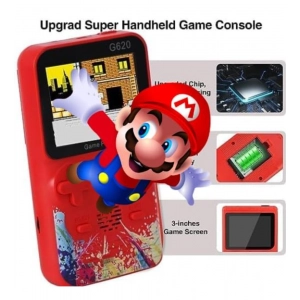 Generic Plastic Video Game For Kids Console 500 In1 Classic Games (Red)
