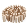 Dropship Plastic 48 Pcs 3 Dice Challenging Wooden Blocks Board Games (Wood Color)